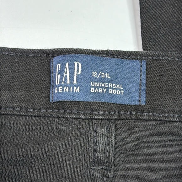 GAP Universal Baby Boot Black Denim Jeans Size 12/31L NWT - Picture 9 of 11